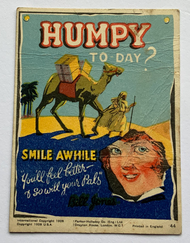 1928 Propaganda card by Parker Halladay USA Humpy today